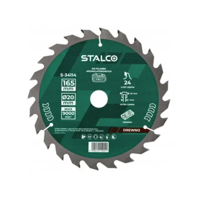 Piła tarczowa do drewna 165 x 24T x 20mm STALCO S-34114 Piła tarczowa do drewna 165 x 24T x 20mm STALCO S-34114