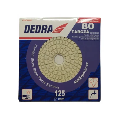 Tarcza polerska Dedra 2 na rzep 125mm 80 H12G0080 Tarcza polerska Dedra 2 na rzep 125mm 80 H12G0080