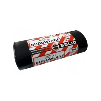 Worki budowlane na śmieci Solid 240l 10szt
