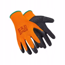 Rękawice robocze poliestrowe ocieplane S-Eco Thermgrip (pomarańćzowo-czarne) r. 9 S-47426