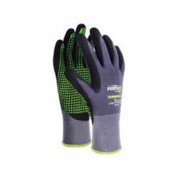 Rękawice robocze nylonowe Stalco S-Nitrile Flex PVC dots r. 8 S-76317