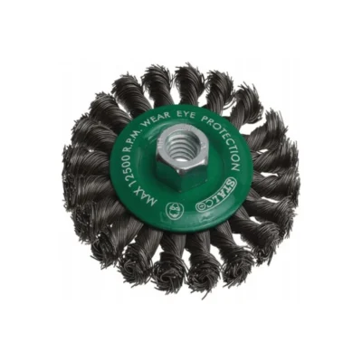 Szczotka boczna tarczowa splatana 100mm Stalco S-34840 Szczotka boczna tarczowa splatana 100mm Stalco S-34840