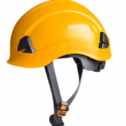 Kask ochronny BHP Consorte Logi żółty, do pracy na wysokości, regulacja obwodu pokrętłem ( 53 cm -62 cm )