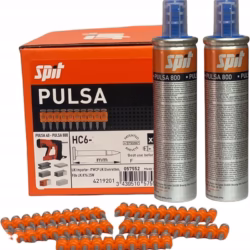 GWOŹDZIE DO OSADZAKA SPIT PULSA HC6 17MM + GAZ P800 METAL/BETON 1250SZT