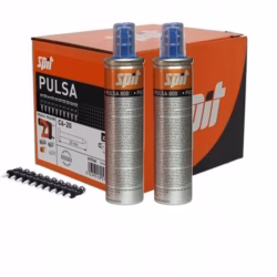 GWOŹDZIE DO OSADZAKA DO BETONU SPIT PULSA C6 20MM + 2 GAZY 1250 SZT.
